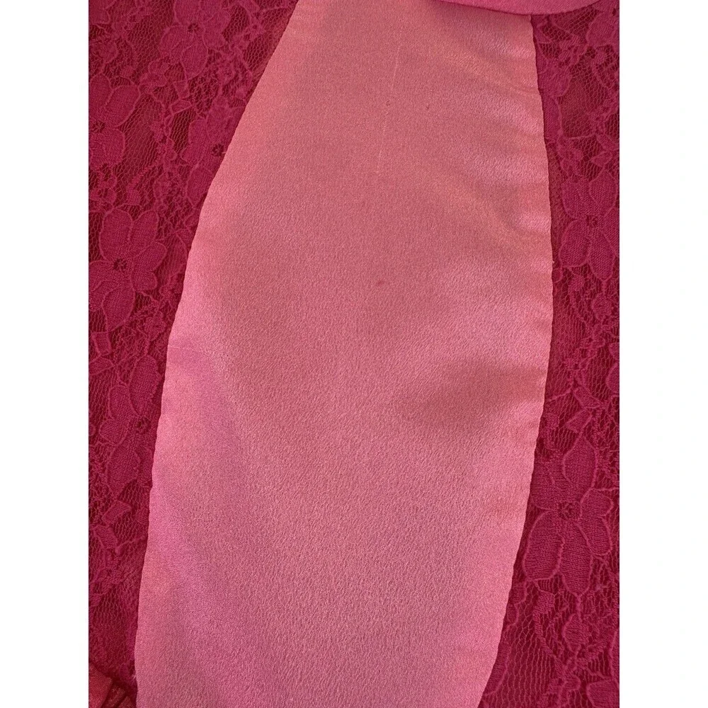 Super Mario Princess Peach Pink Dress Costume‎ Long Zip Layered Girls 140 10/12